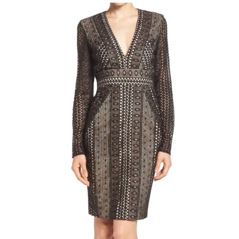 Bardot Allegra Lace Sheath Dress Lace-Overlay Pencil Skirt